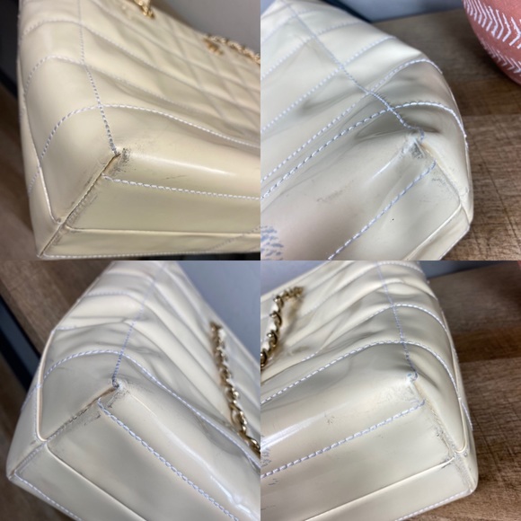 SOLD Chanel Chocolate Bar Patent Leather Tote - Picture 13 of 16